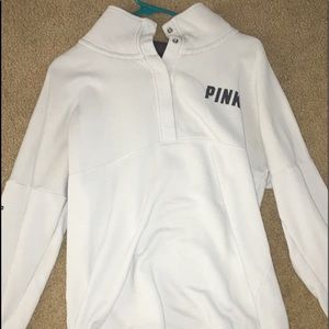 PINK Half button up sweater